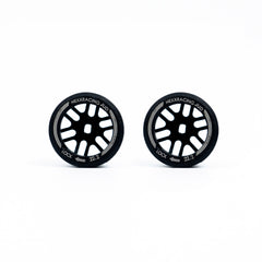 NXUSA-EVOAWD-F Nexx Racing “JUD” threaded carbon-fiber reinforced EVO AWD Flanged Front Wheels (2) pcs for Mini-Z - F8.5 OFFSET +1