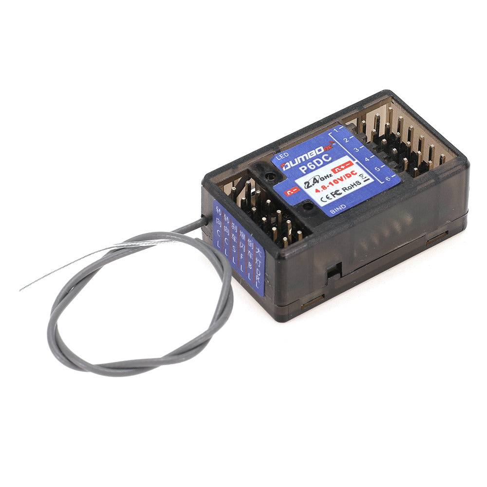 DUMBORC X6 6 Channel Surface Radio with Receiver P6FG Built-in Gyro & Micro Receiver P6DC Mini Receiver