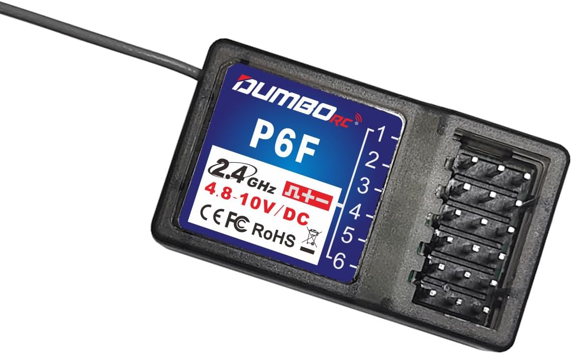DUMBORC DDF-350 Surface Radio W/ P10F Receiver & P6F 6 Channels 2.4GHz RC Receiver