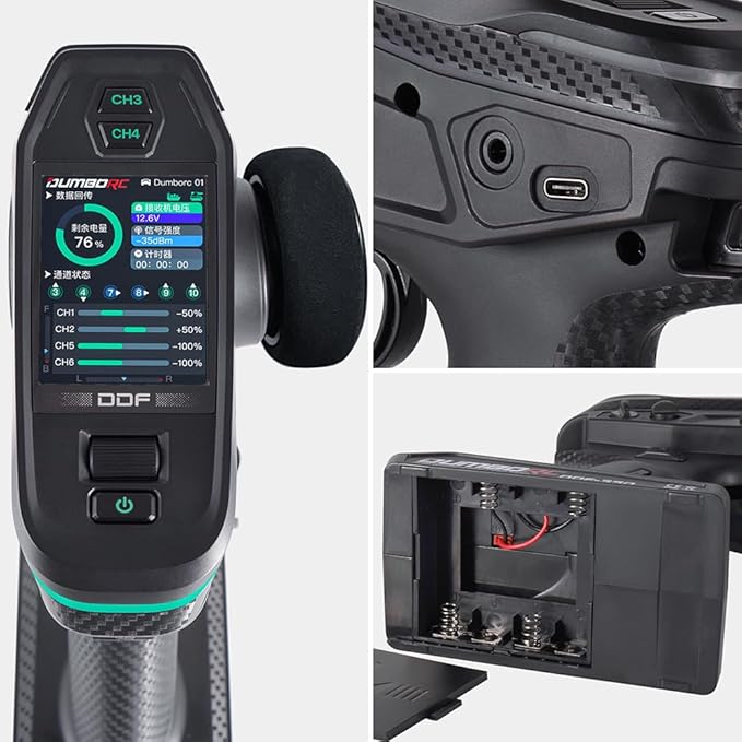 DUMBORC DDF-350 Surface Radio W/ P10F Receiver & Micro Receiver X4FMG with Gyro
