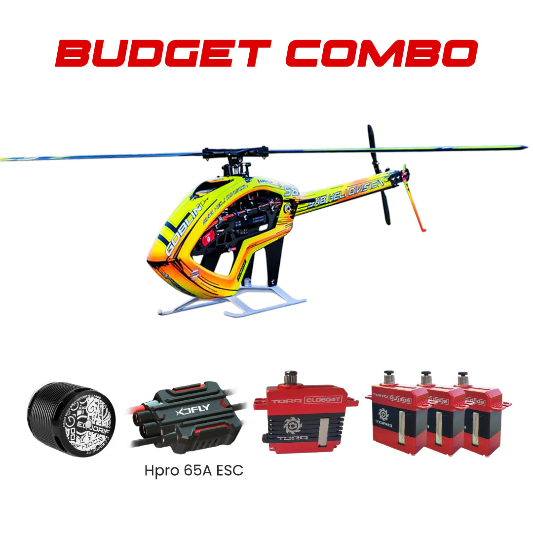 SAB ILGoblin PRO 420 Helicopter Kit - With Main & Tail Blades Eco Combo ESC, Motor & Servo - Yellow