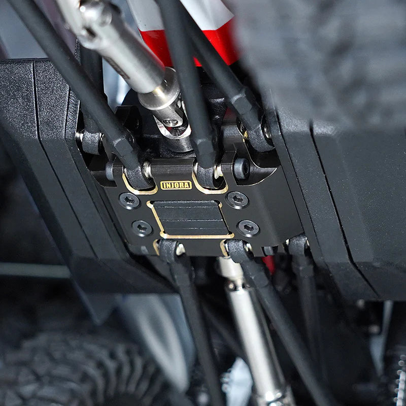 INJORA 21g Brass Skid Plate Transmission Mount For 1/18 Redcat Ascent18 - HeliDirect