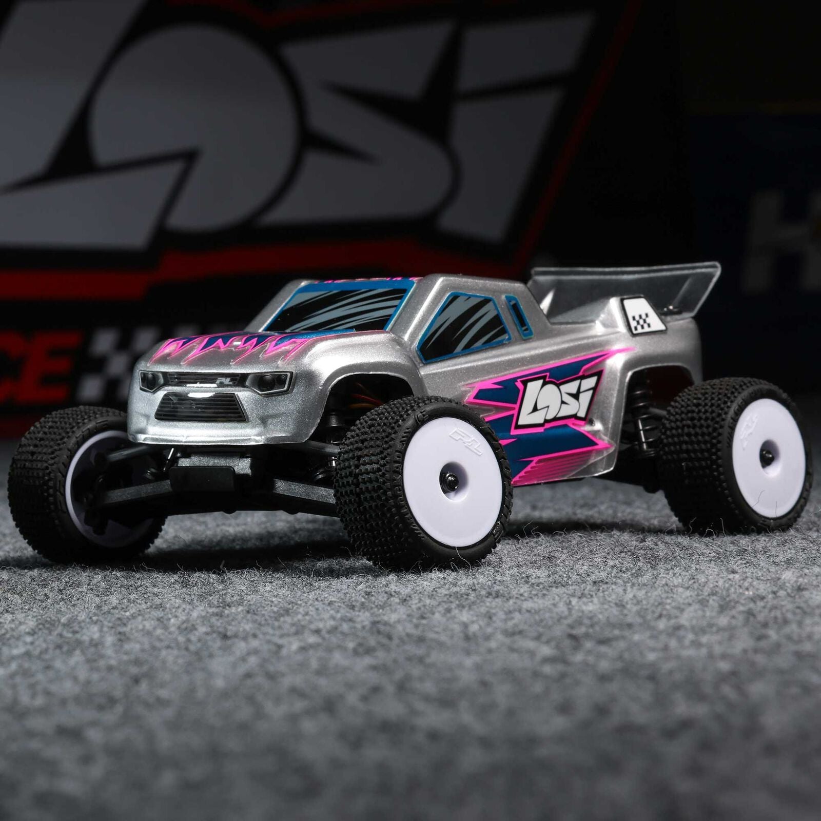 Losi 1/28 Micro-T 2S 2WD RTR Stadium Truck (Battery & Charger Included) - Silver