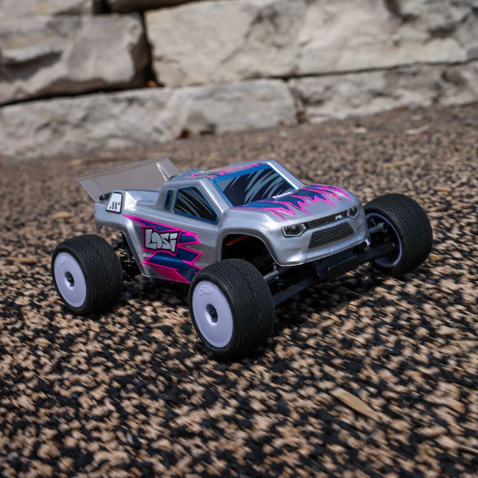 Losi 1/28 Micro-T 2S 2WD RTR Stadium Truck (Battery & Charger Included) - Silver