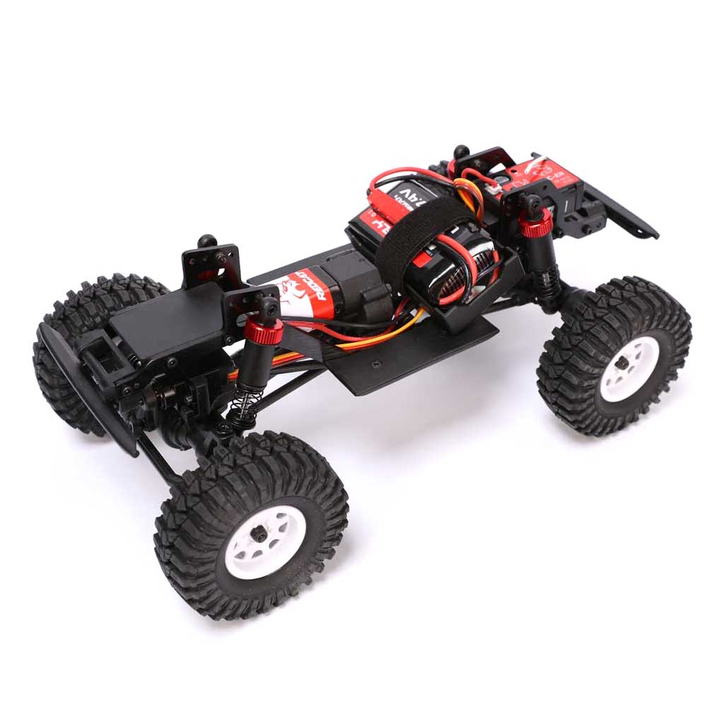 Redcat Ascent-18 - 1:18 Brushed Electric Rock Crawler (GRAPHITE) With TORQ MLS-1025 Premium DIRECT-MOUNT Servo (Free Horn Included)