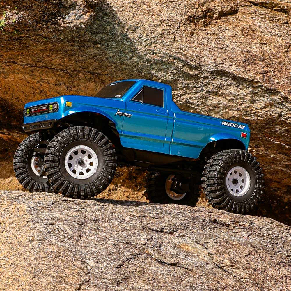 Redcat Ascent-18 - 1:18 Brushed Electric Rock Crawler (BLUE) With TORQ MLS-1025 Premium DIRECT-MOUNT Servo (Free Horn Included)
