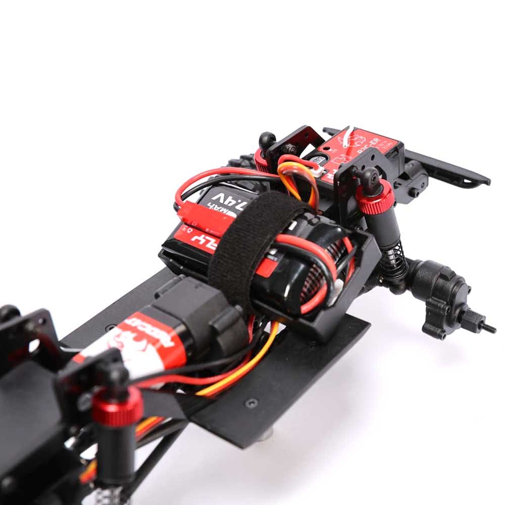 Redcat Ascent-18 - 1:18 Brushed Electric Rock Crawler (GRAPHITE) With TORQ MLS-1025 Premium DIRECT-MOUNT Servo (Free Horn Included)