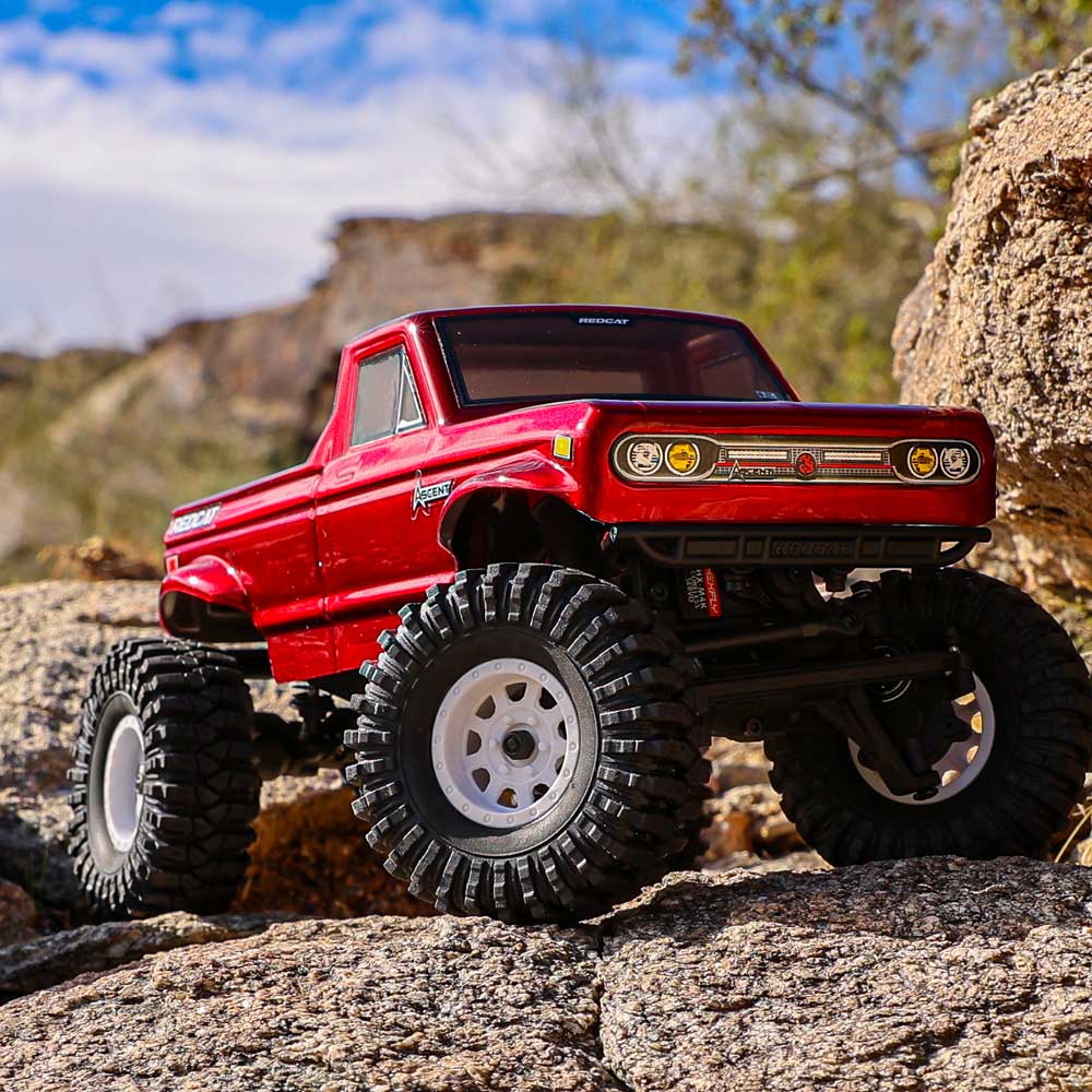 Redcat Ascent-18 - 1:18 Brushed Electric Rock Crawler (RED) With TORQ MLS-1025 Premium DIRECT-MOUNT Servo ( Free Horn Included)