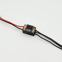 FURITEK MICROBOOST 2S LiPo 25A/50A Brushless ESC for 1/24 & 1/28 Drift/Race Cars - Sensored/Sensorless, Black Color with LCD Display, Solderable and Wire Replaceable